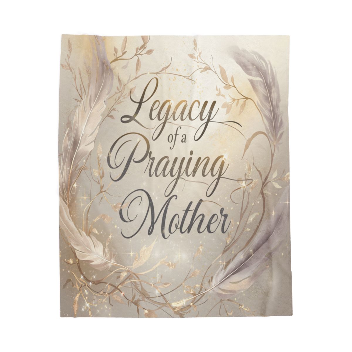 Praying Mother Velveteen Plush Blanket — "Legacy of a Praying Mother" Floral Throw - Image 2
